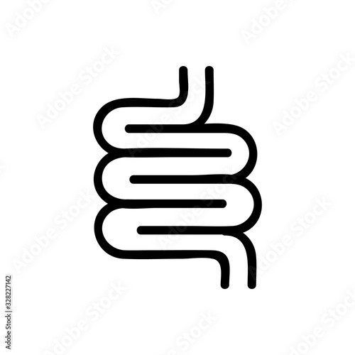 gut icon vector. Thin line sign. Isolated contour symbol illustration