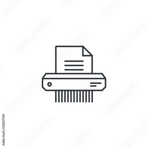 Paper shredder icon design isolated on white background. Vector illustration