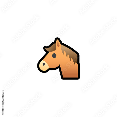 Horse head Isolated Realistic Vector Icon. Horse Face Illustration Emoji  Emoticon  Icon