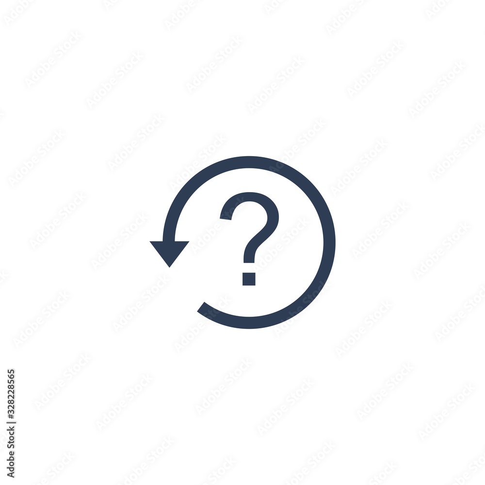 Repeating, frequently asked question. Vector icon on a white background. Repeating, frequently asked question. Vector icon on a white background.