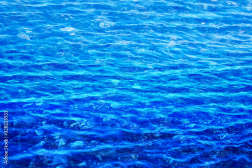 Beautiful photo background of blue transparent water