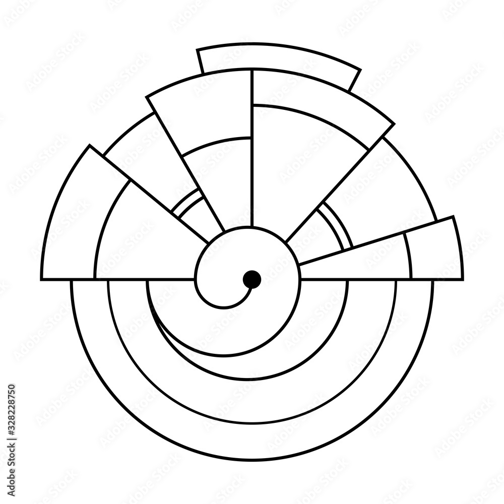 Abstract geometric round symbol, isolated on white background. Black linear shapes. Linear logo. Sacred geometry sign. Spiral element. Elegant tattoo art. Vector elements. Abstract geometric round symbol, isolated on white background. Black linear shapes. Linear logo. Sacred geometry sign. Spiral element. Elegant tattoo art. Vector elements.