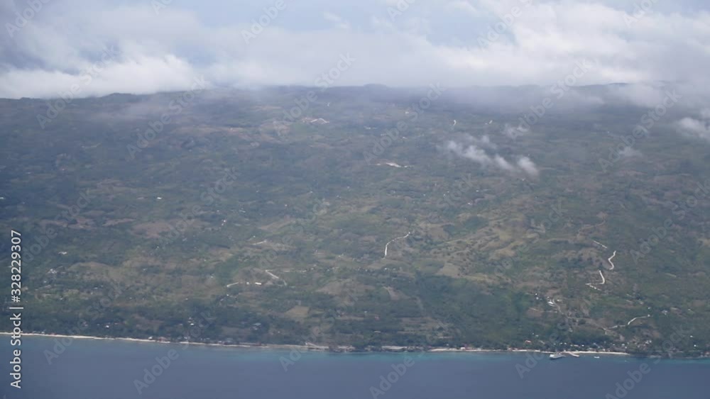 View of the island of Cebu in the Philippines from the air. View of the island of Cebu in the Philippines from the air.