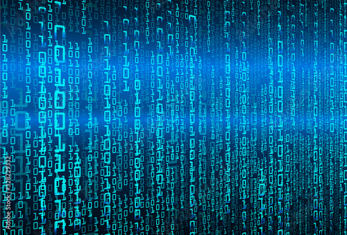 Blue cyber circuit future technology concept background