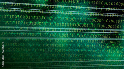 緑色のサイバーデジタルイメージグラデーション幾何学背景