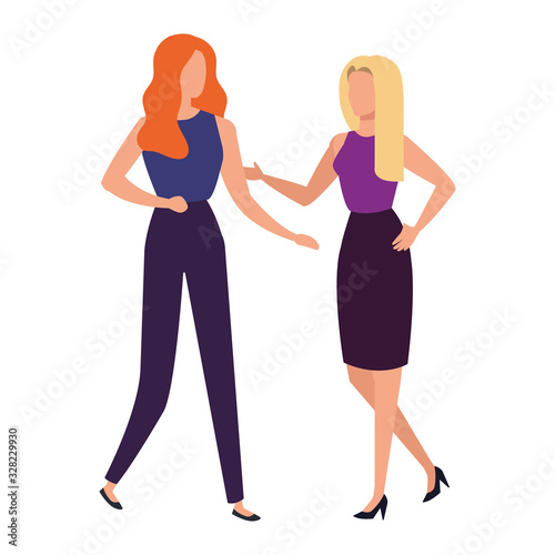 business women elegant avatar character