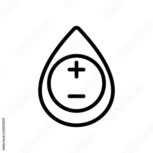 diabetes icon vector. Thin line sign. Isolated contour symbol illustration