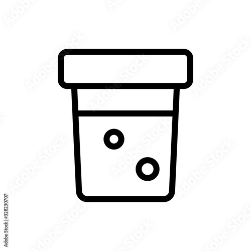 diabetes icon vector. Thin line sign. Isolated contour symbol illustration