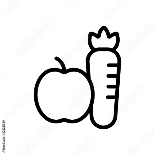 diabetes icon vector. Thin line sign. Isolated contour symbol illustration