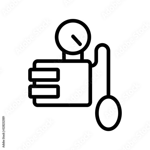 diabetes icon vector. Thin line sign. Isolated contour symbol illustration