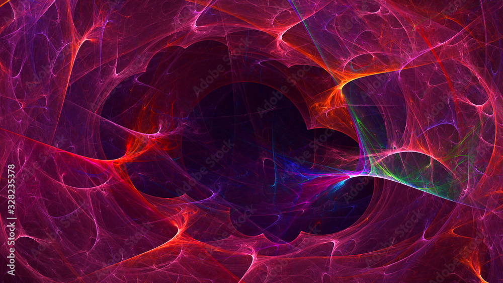 Fototapeta premium Fractal 3D rendering abstract and shiny background