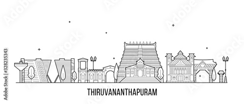 Thiruvananthapuram a skyline Kerala India a vector photo