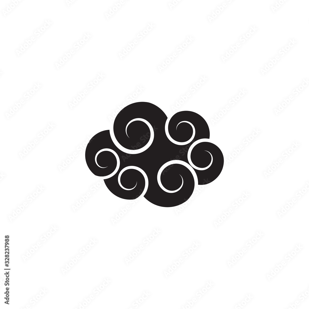 Chinese clouds logo vector illustration Chinese clouds logo vector illustration