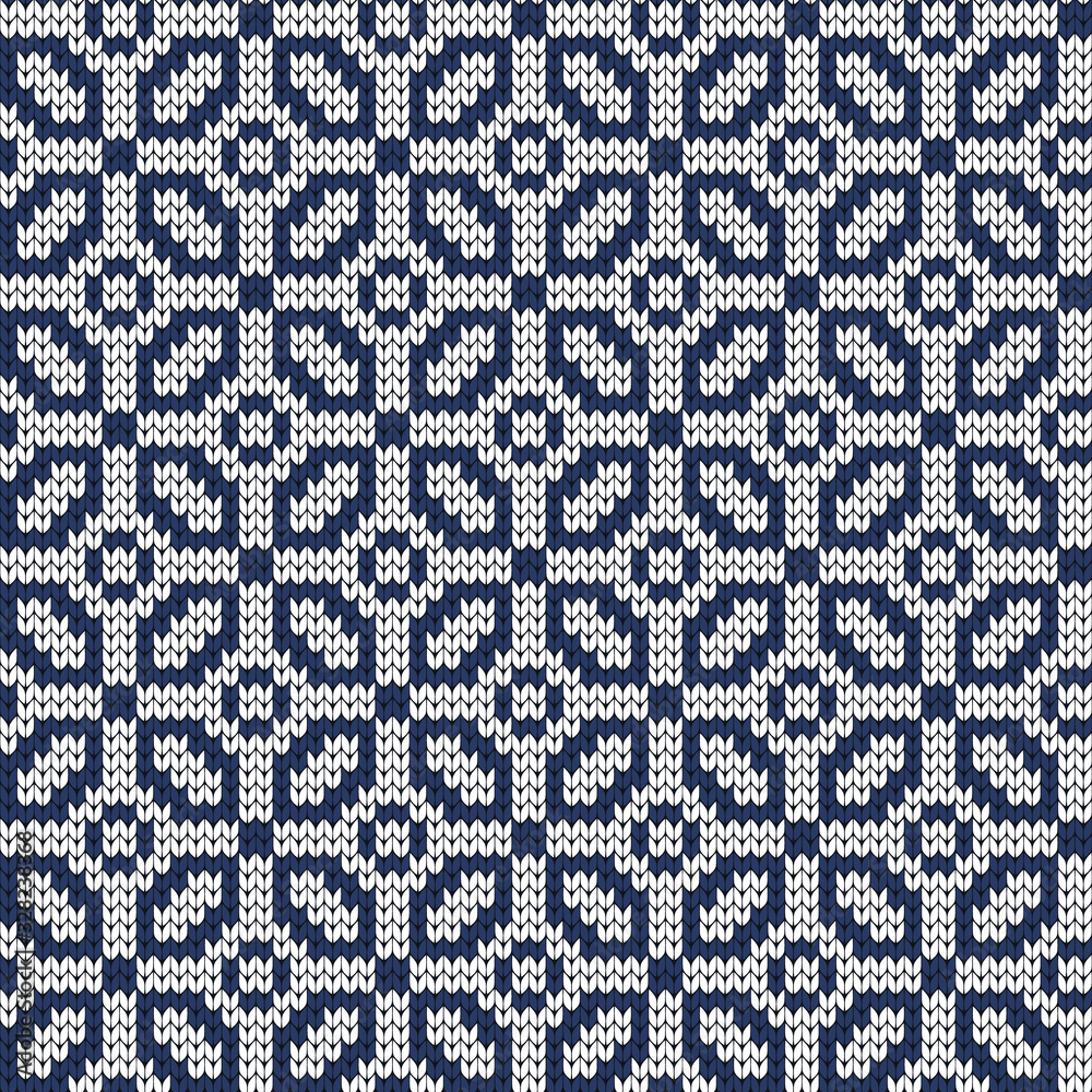Knitted seamless abstract geometric pattern