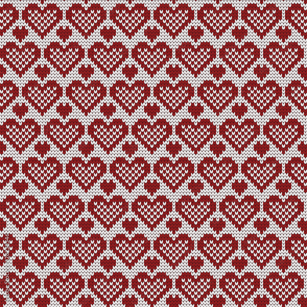 Vector seamless pattern hearts