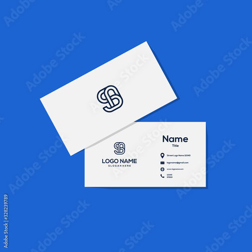 Letter AS/SA Outline With Background Business Card Modern Creative Icon Logo  Design Template Element Vector