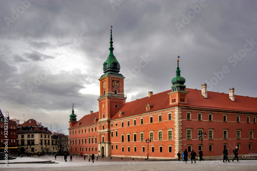 Castle square in Warsaw old town, Poland