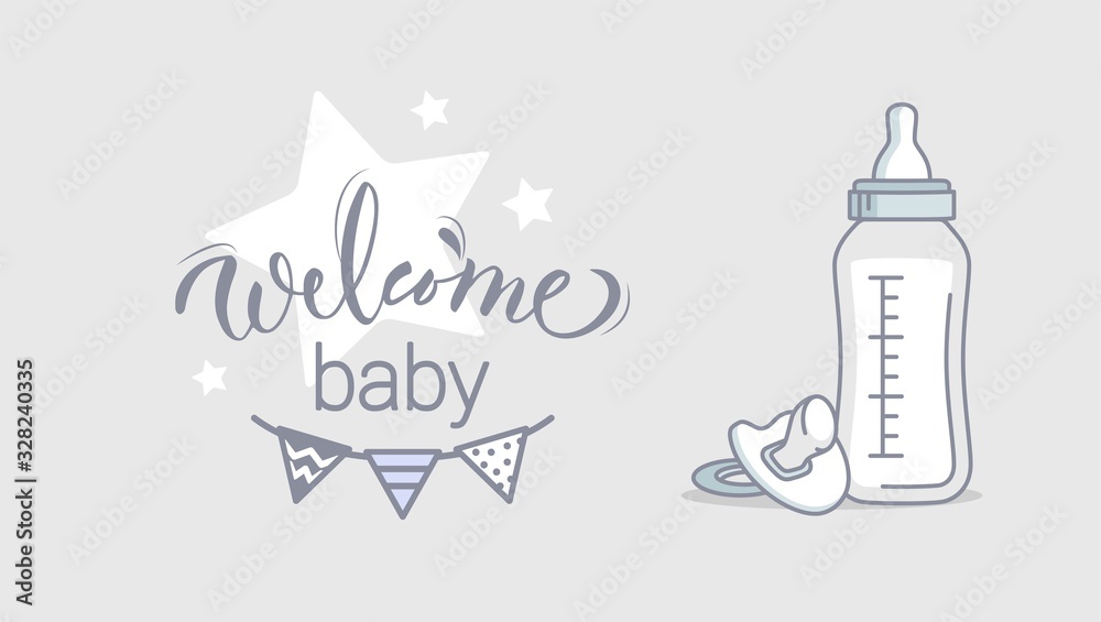 Φωτογραφία Baby Shower Blue Background
