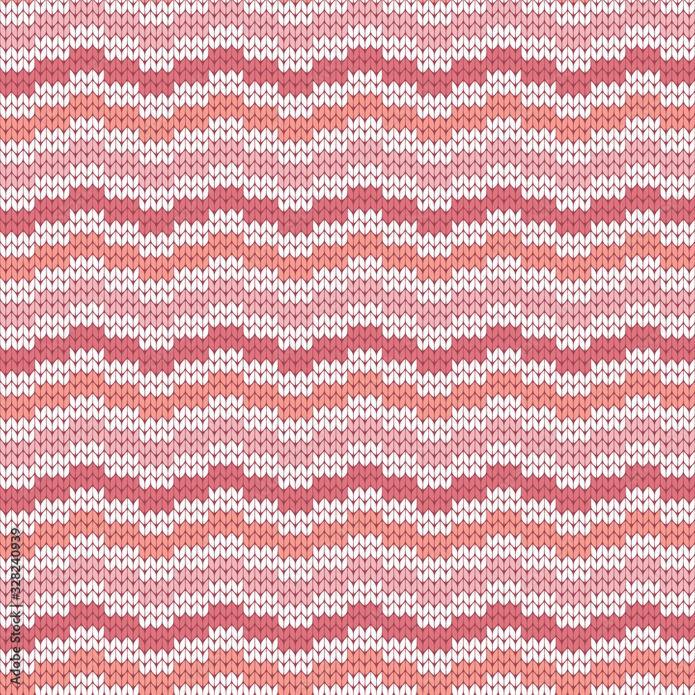 Vector knitted pattern chevron