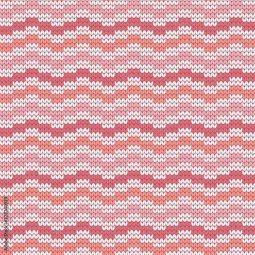 Vector knitted pattern chevron