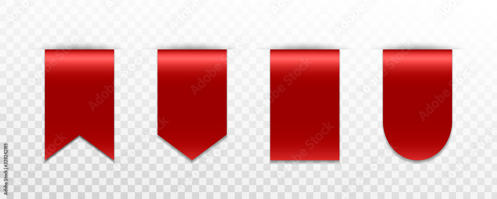 Set of red premium label, badge or tag - obrazy, fototapety, plakaty 
