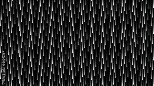 Black and white cosmic rain of glowing lines. HD 16x9 monochrome vector pattern.