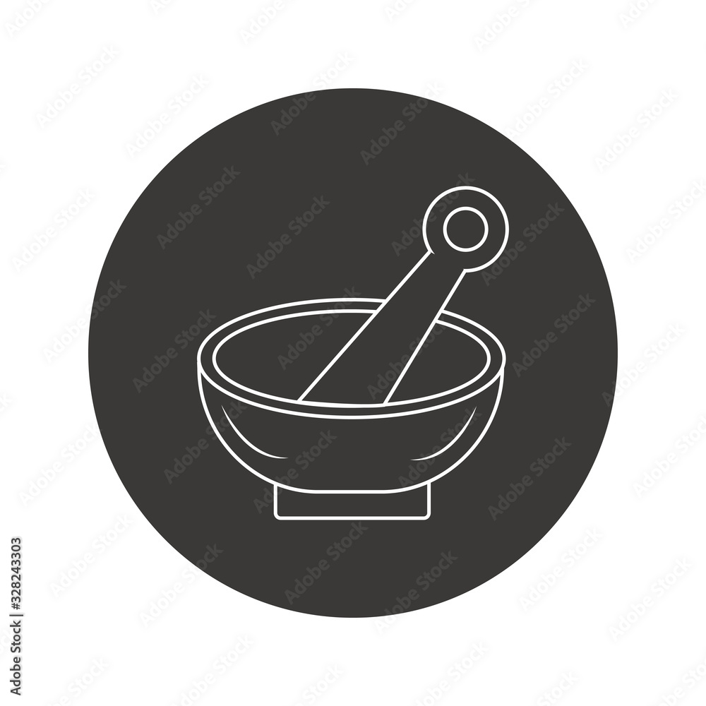 mortar and pestle line icon mortar and pestle line icon