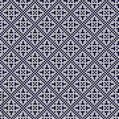 Vector knitted seamless abstract geometric Chinese pattern