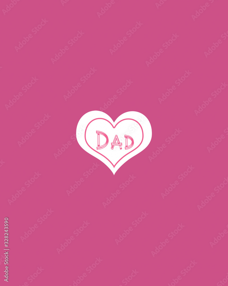 Happy father's day background with colorful hearts and text, graphic design illustration wallpaper