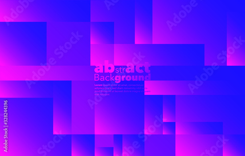 Minimal dynamic gradients on classic blue and Fluorescent pink background with copy space. geometric Backdrop for Poster, Fluid 3d shapes composition. Modern abstract cover. Brochure, card.