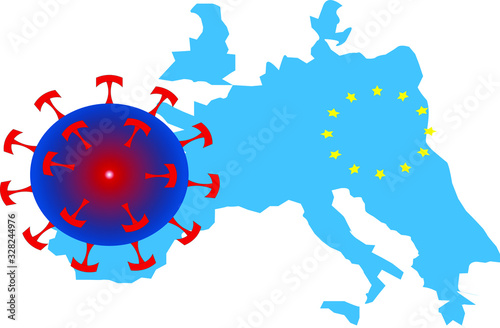 Coronavirus (COVID-19) attacking europe   influenza epidemic on European Union pandemics