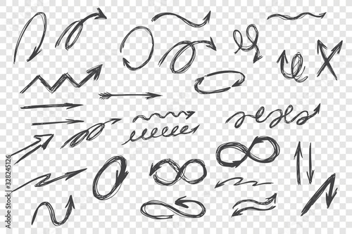 Doodle arrows set