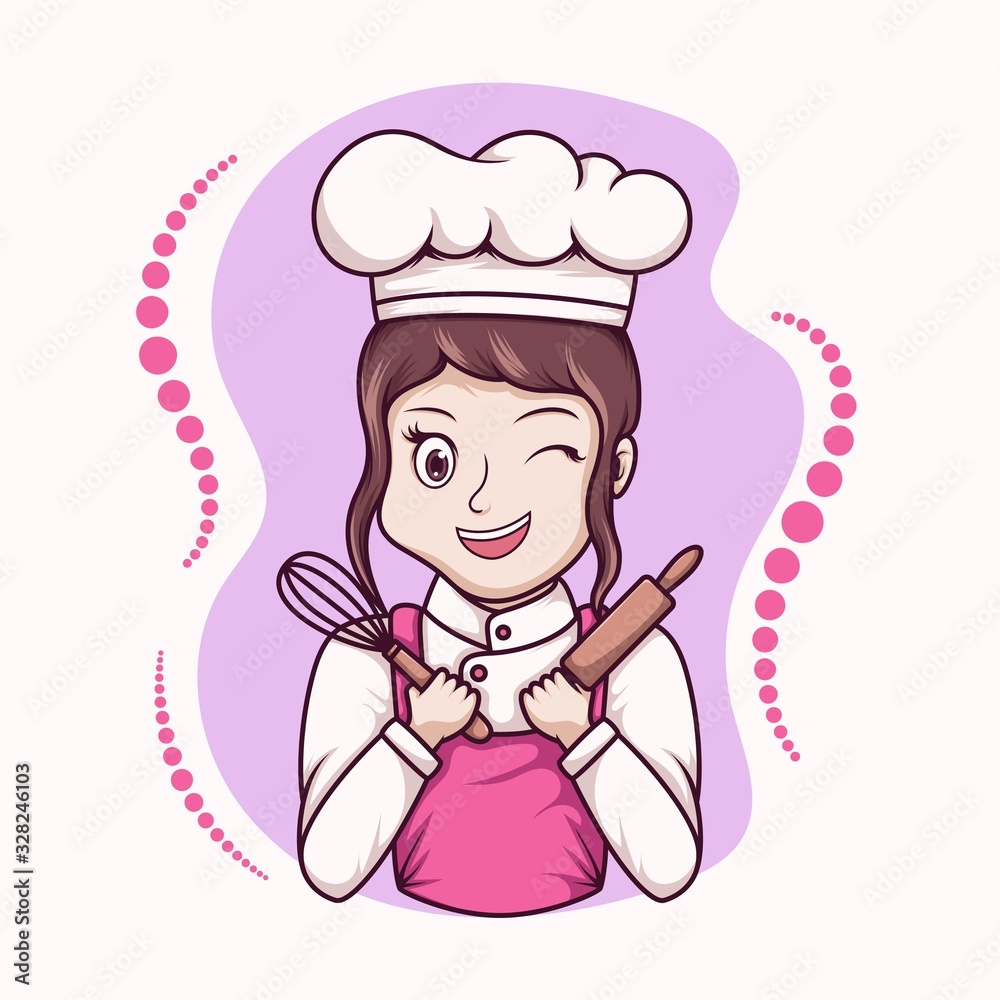 Bakery girl chef Bakery girl chef