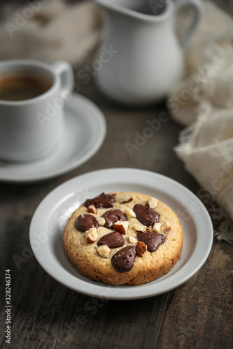 cookie chocolat noisette avec café