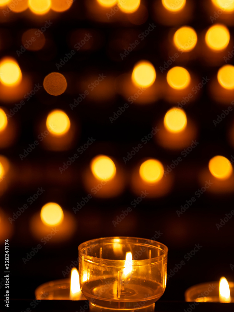 Votive Candle in the church of Starsbourg France