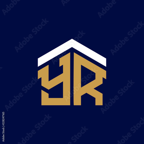 Initial Letters YR House Logo Design