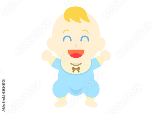 白人の赤ちゃんのイラスト