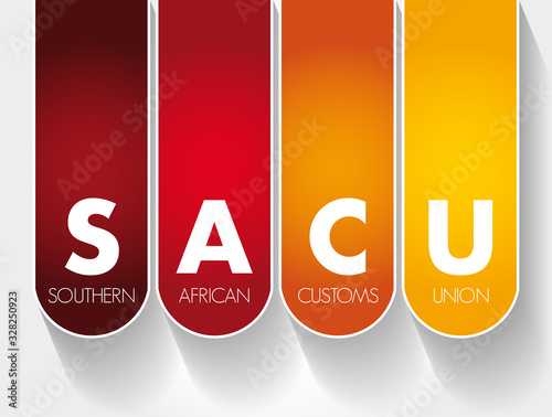 SACU - Southern African Customs Union acronym, concept background