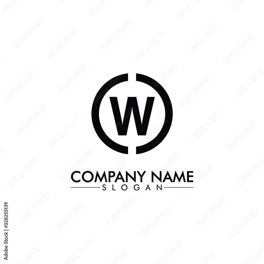 initial, letter W company or business logo design vector initial, letter W company or business logo design vector