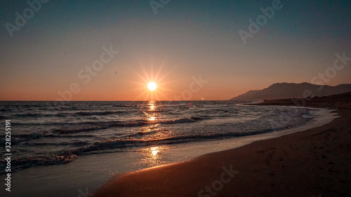 sunset at the beach