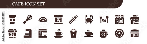 cafe icon set
