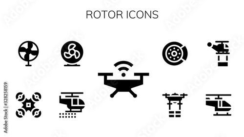 Modern Simple Set of rotor Vector filled Icons