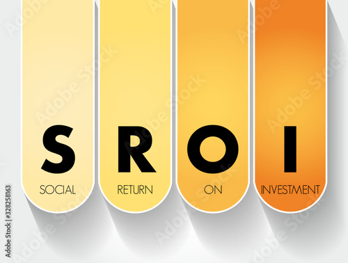 SROI - Social Return On Investment acronym, business concept background