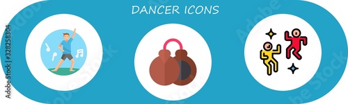 dancer icon set
