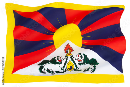 Valokuva Tibetan flag - Flag of Tibet