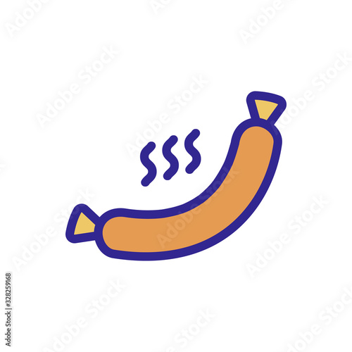 Smoked meat icon vector. Thin line sign. Isolated contour symbol illustration