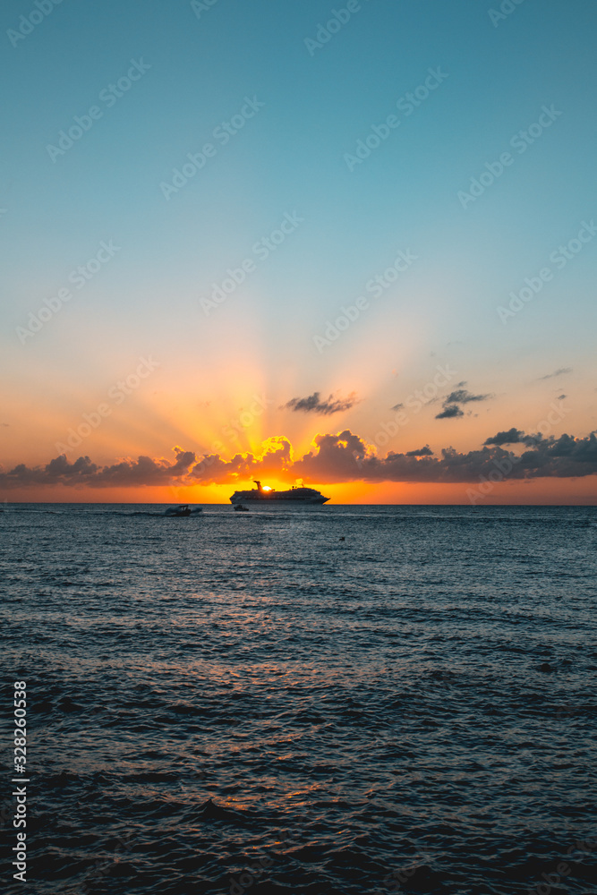 sunset over the sea sunset over the sea