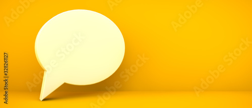 chat icon on yellow background