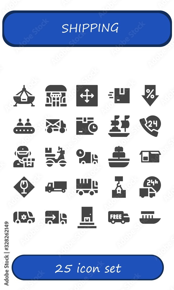 Fototapeta premium shipping icon set
