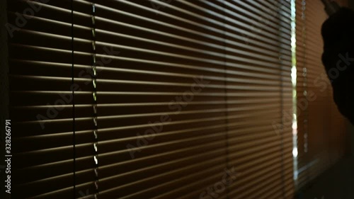 window blinds open and close interior in home